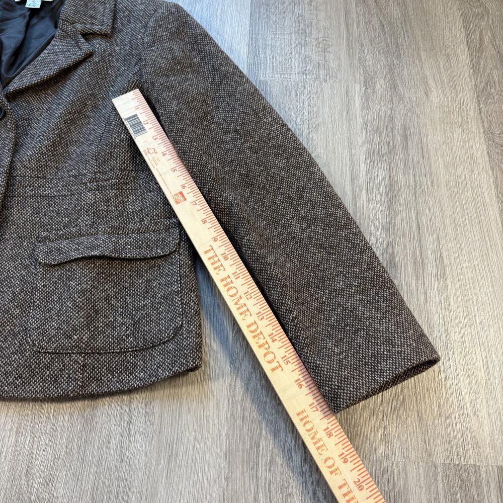 Pendleton Women’s 10 Brown 100% Virgin Wool Blazer Tweed Jacket Academia - Picture 6 of 9